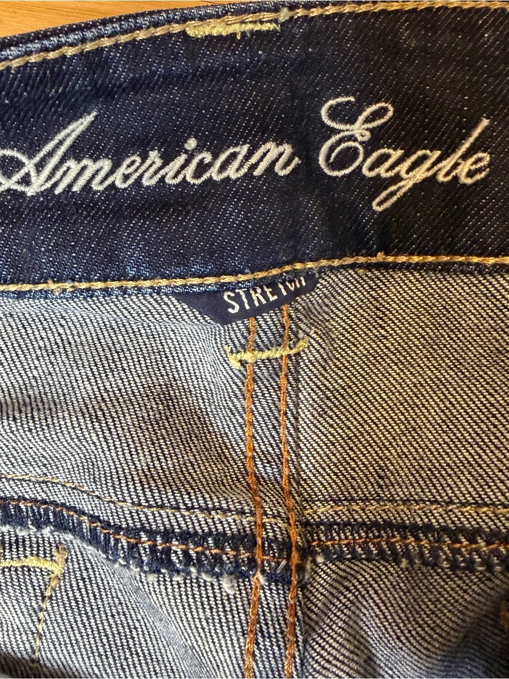American Eagle Outfitters Women’s Dark Blue Straight crop Jeans - Picture 8 of 10